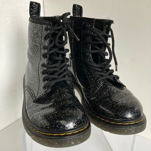DR MARTENS Doc Martens Girls 1460 Glitter Combat Lace-Up Boots